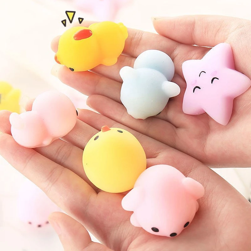 18 Uds Mini liberación estrés Animal pellizco música niños simulación relajante estado de ánimo apretar reducir la presión juguete regalo de