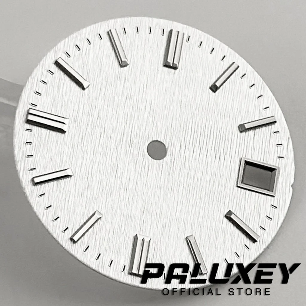 GS 28.5 مللي متر NH35 ساعة الطلب تعديل ساعة ميكانيكية الجليد شلال عديم الكلمات NH35 NH36 حركة سطح الغوص ساعة الوجه