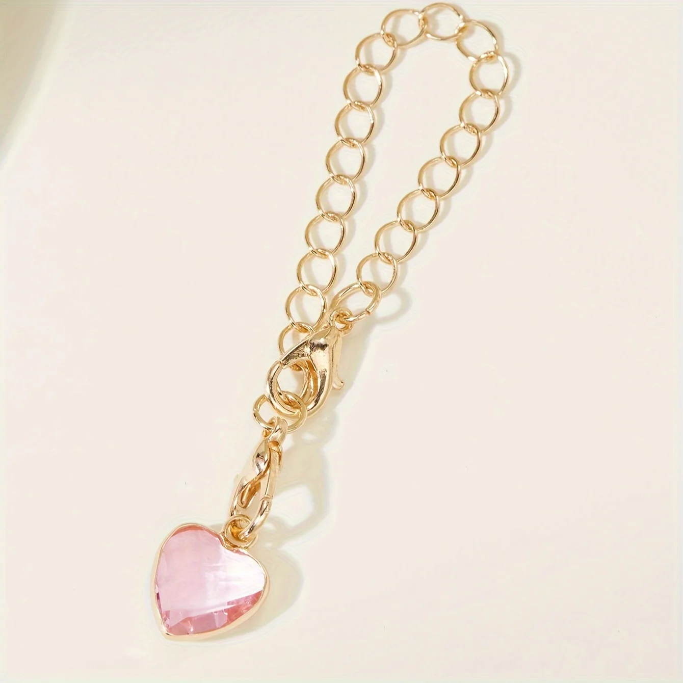 1pc Rhinestone Heart Charm For Stanley Cup, Stylish Decorative Pendant For Tumbler With Handle, Cup Accessories