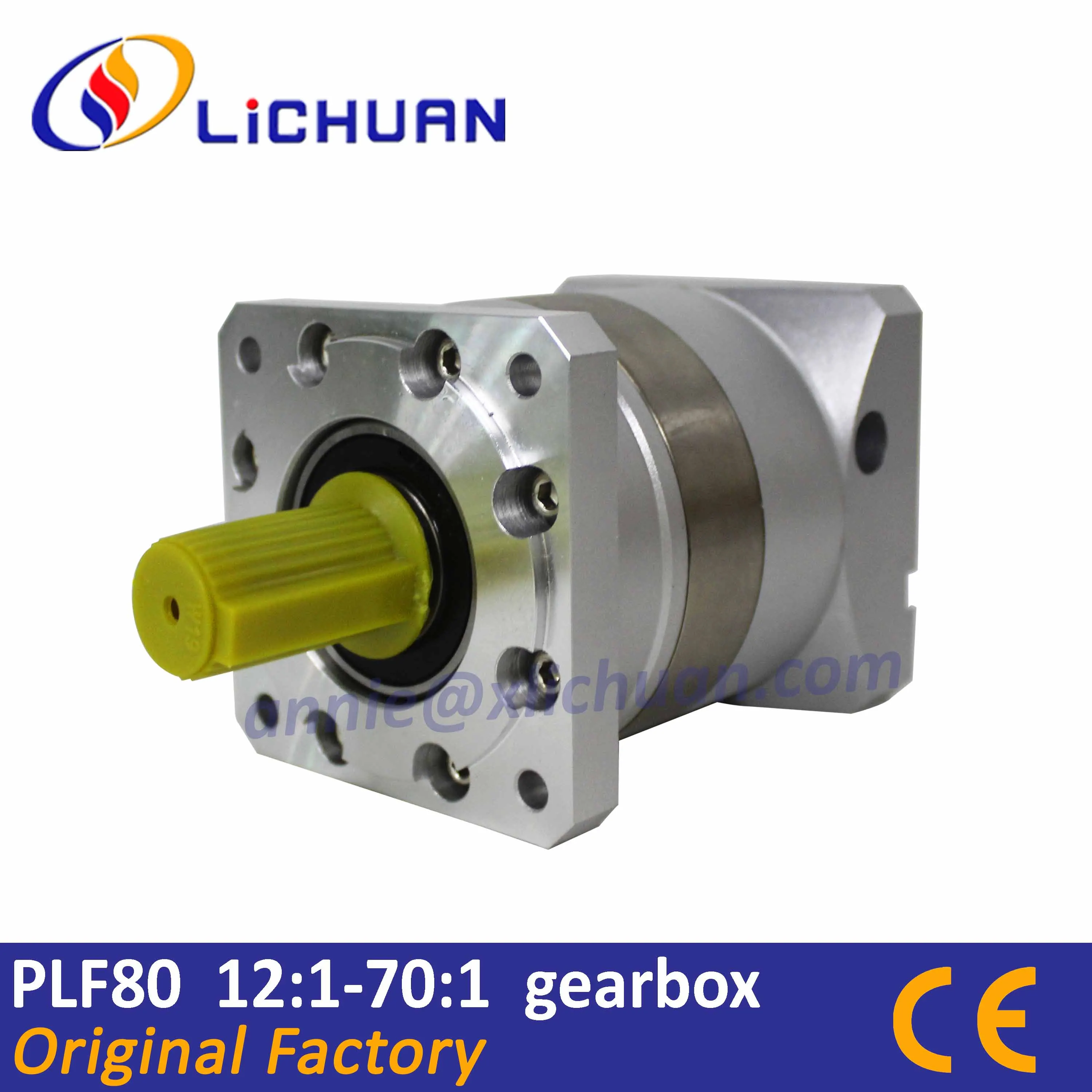 PLF80 second stage 12:1 to 70:1 gear ratio 80mm Frame Size Planetary Reducer Gearbox for Lichuan stepper and servo system