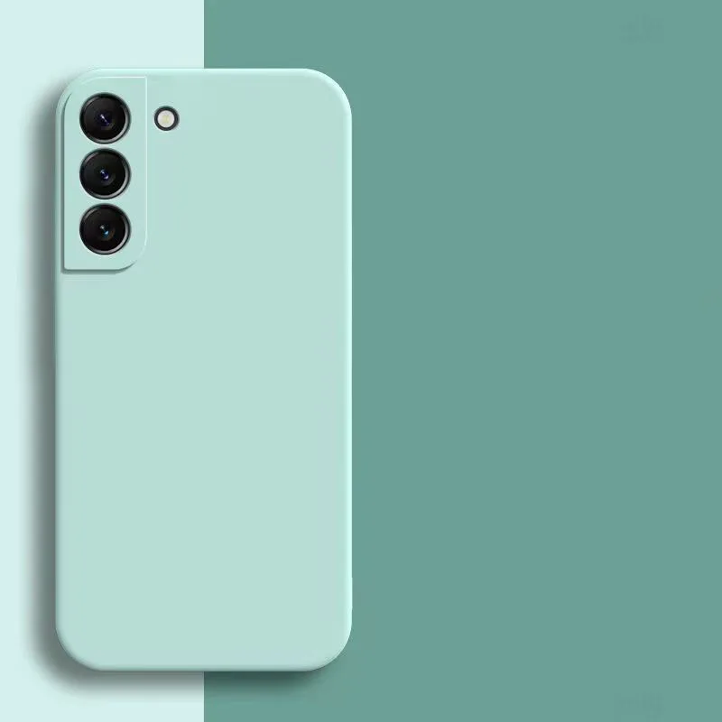 Quadratische Flüssigsilikonhülle für Samsung Galaxy S21 S22 S23 S24 S25 FE Cover S 21 22 23 24 25 Plus Ultra Kamera-Schutzhülle – Detail 6