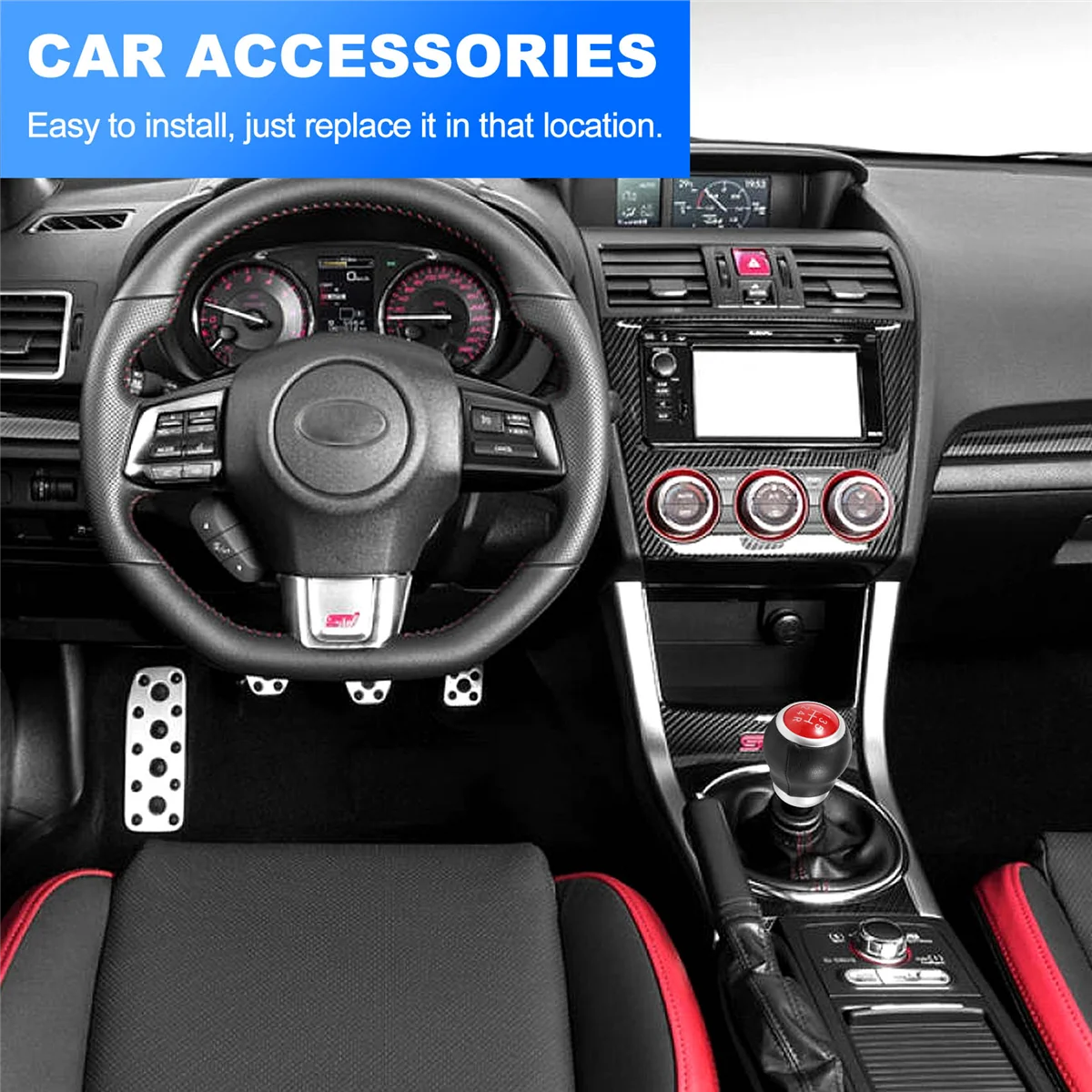 5-Speed Auto Handgeschakelde Versnellingspookknop Voor Subaru Impreza Wrx Sti Outback Boswachter 2010-2018