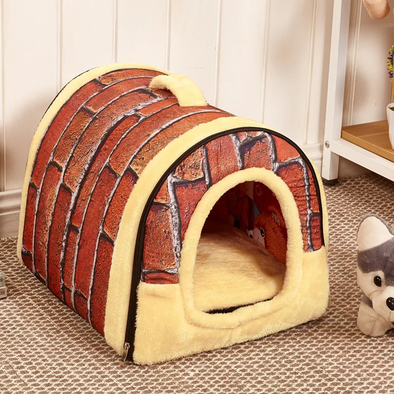 Factory straight hair kennel removable and washable pet bed cat kennel dog cage dog mat autumn and winter foreign trade explosio