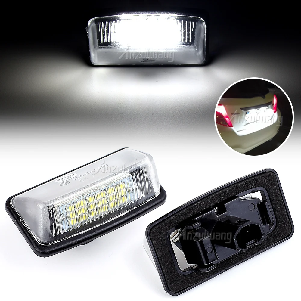 LED License Plate Lights For Toyota Corolla E11 Crown S180 Starlet EP91 Vios Previa ACR50 GSR50 number plate lamp