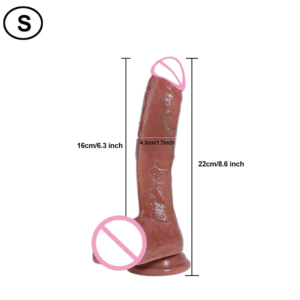 Cheap Real Skin Silicone Big Huge Dildo Realistic Suction Cup Dick Male Artificial Rubber Penis Anal Sex Toys For Women Cock