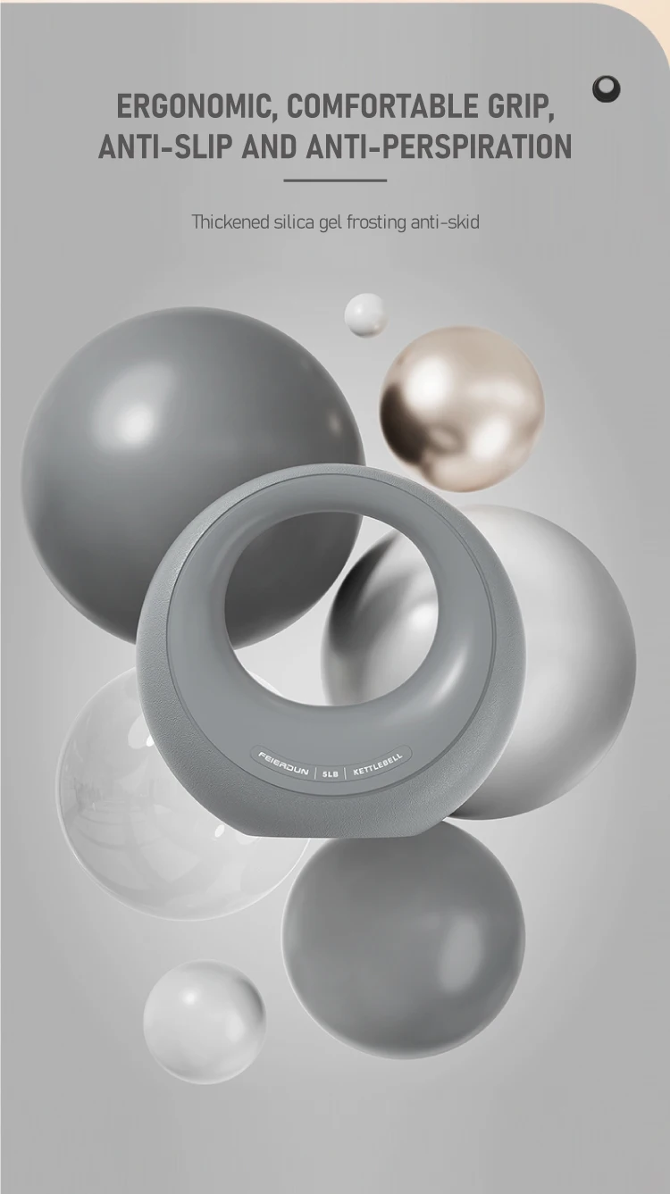 دمبل Kettlebell مصنوع من السيليكون على شكل قمر للنساء لتمارين اللياقة البدنية #6