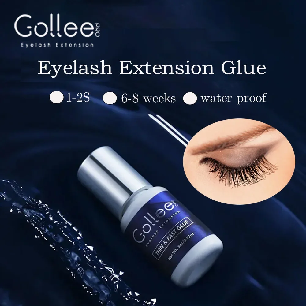 Gollee 1S Eyelashes Extensions Glue Waterproof Super Bonder Cleaning Primer Adhesive Glue Lash Shampoo Adhesive Remover Supplies