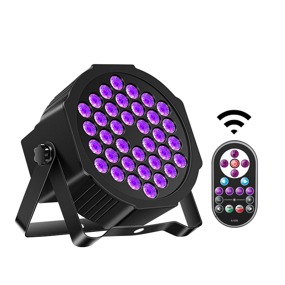 U'King 36 LEDs Par Stage Lighting Audience UV Blacklight 36W Par Lighting DJ Lights Party Light for Disco Lights Wedding Party