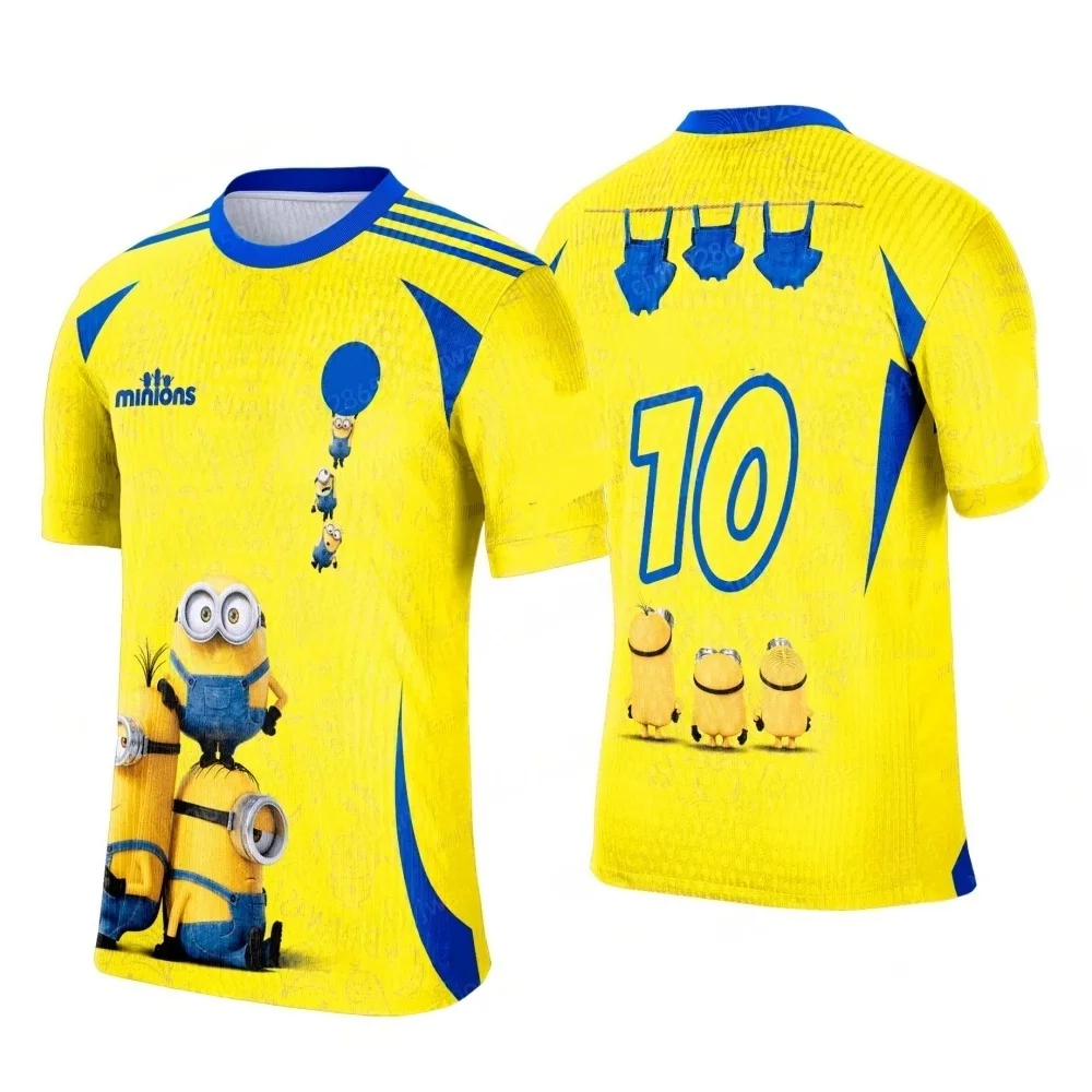 

Minions Football Jersey Casual Girls Top Soccer Clothes Children Tee Uniform Women Kids T Shirt Sport Training Sportwear Hot 10