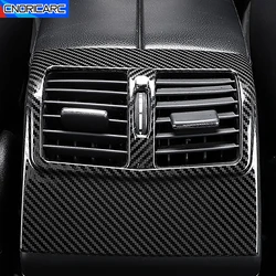 For Mercedes Benz E Class W212 2012-2015 Rear Air Condition Outlet Vent Frame Cover Carbon Texture Trim Interior Car Accessories