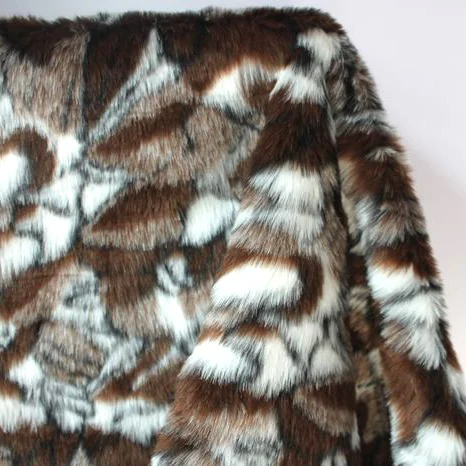 Good quality 150*50cm faux fur fabric,Brown-white markings felt Cloth,patchwork fabric