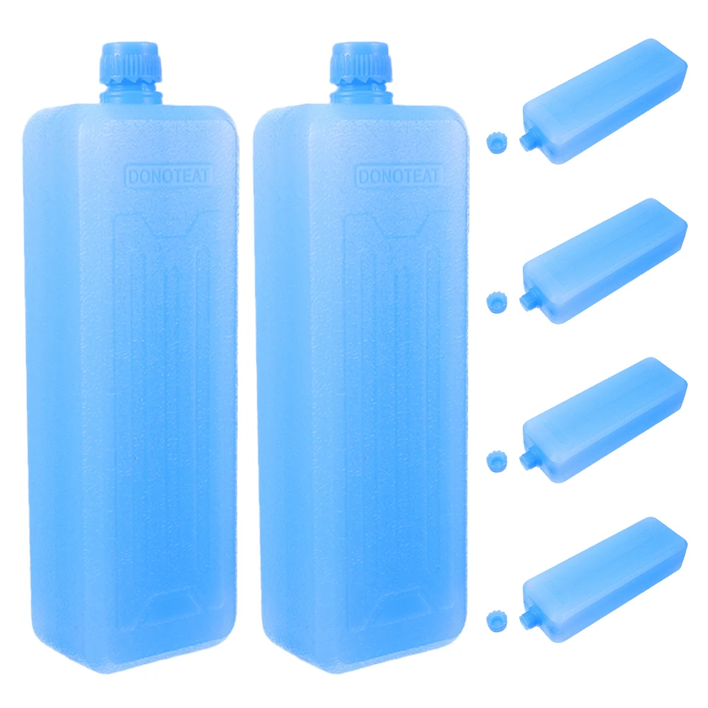 

6 Pcs Ice Crystal Boxes Reusable Cooler Containers Slim Blocks for Camping Kitchen Fresh Keeping Portable Freezer Packs