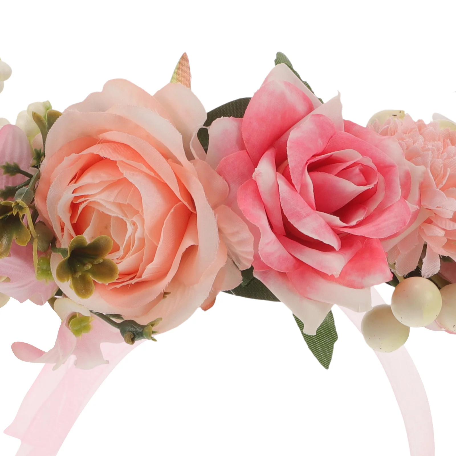 

Simulated Flower Hair Wreath Vibrant Color Floral Headpiece Lightweight Comfortable Wedding Festival Party Women Flower Crown