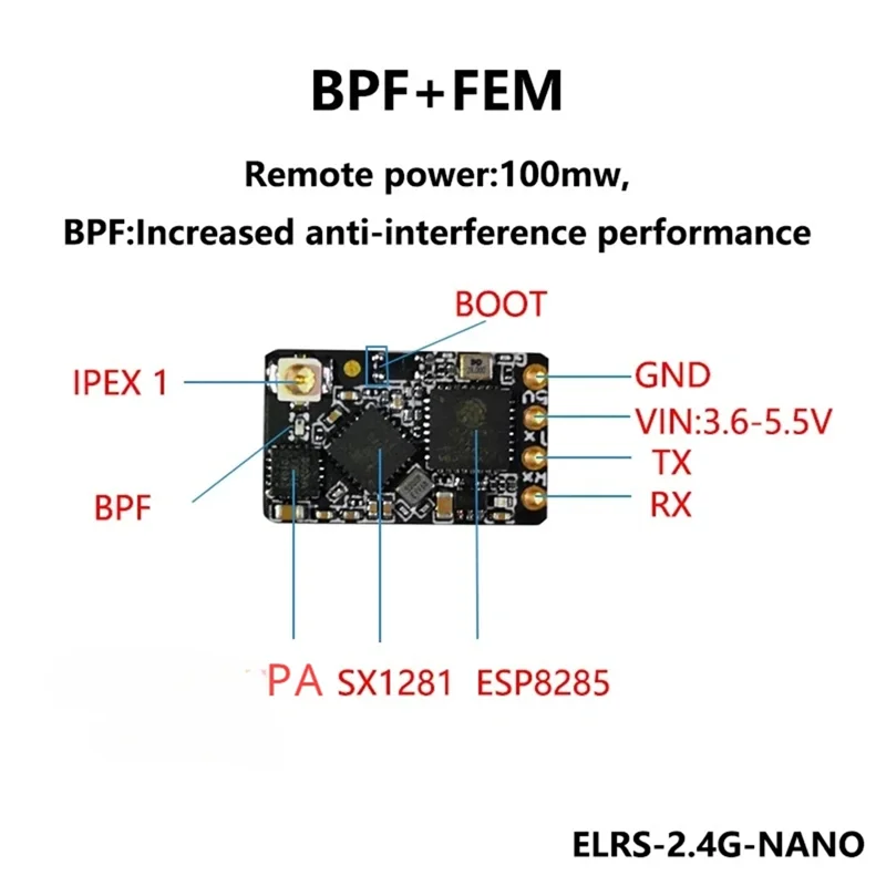 

Dependable-10PCS ELRS 2.4Ghz NANO Expresslrs Long Range ELRS Receiver For BETAFPV NANO 2400 RX For RC FPV Long Range Racing Dron