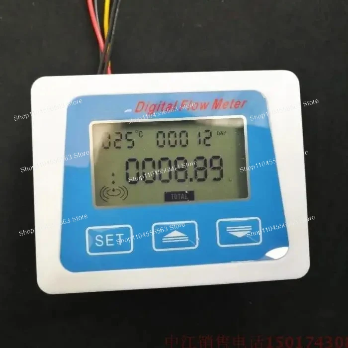 G1/2 Digital Water Flow Meter with LCD Display, Flow Sensor, Temperature & Time Monitoring