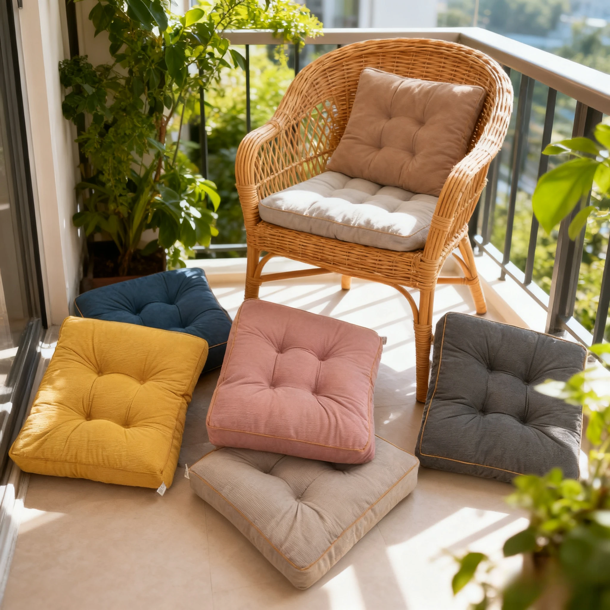 

Thicken Non-slip Corduroy Square Seat Cushion,Candy Color Throw Pillow Decorative Sofa Pillow Office Breathable Comfort 사각 방석