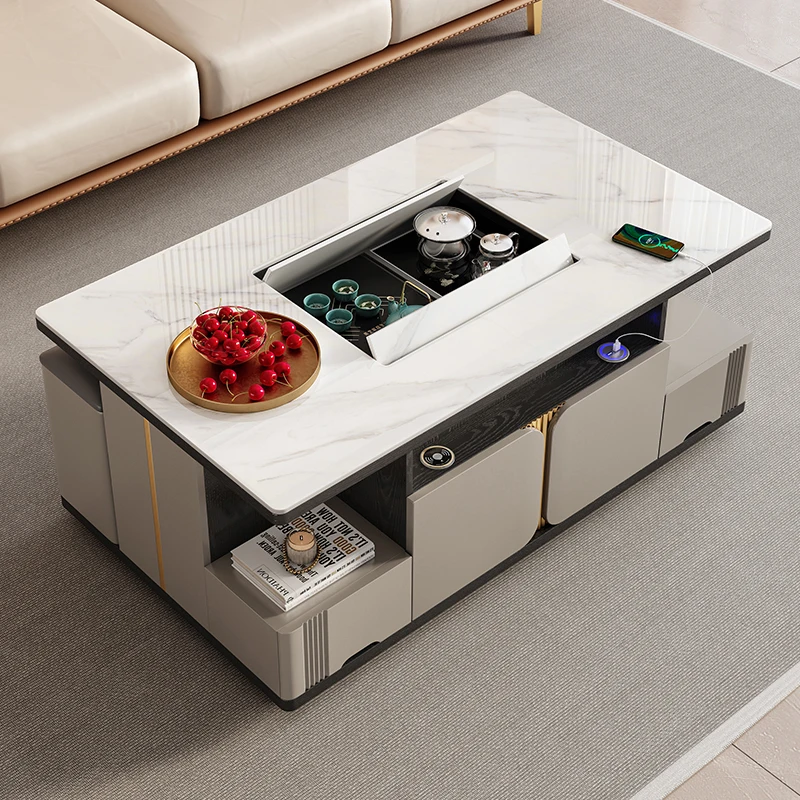 Smart Lift Top Coffee Table Storage Multi Function Low Modern Tea Coffee Table Minimalist Design Mesa Auxiliar Furniture