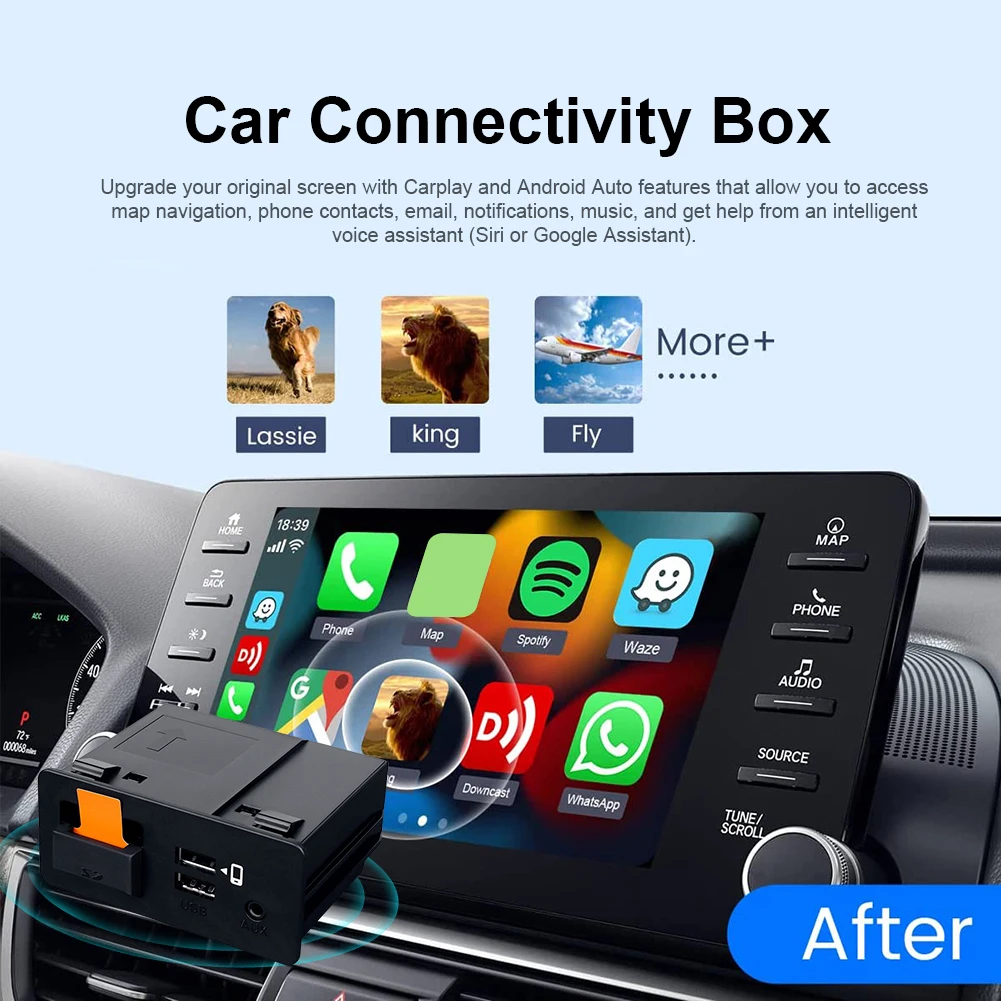 HUB Retrofit USB Kit Wired CarPlay Android Auto TK78-66-9U0C Hub OEM Type-C Plug and Play for Mazda 2 3 6 CX3 CX5 CX8 CX9 MX5