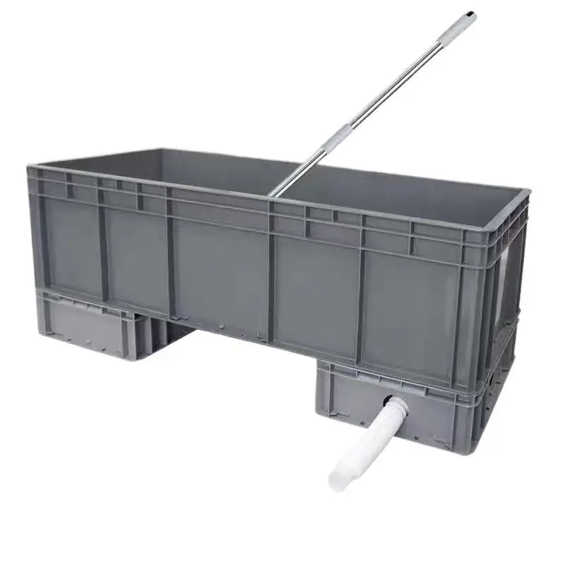 

Пластиковый прямоугольный таз для мытья швабр, очень большой, с дренажом и сливной трубой