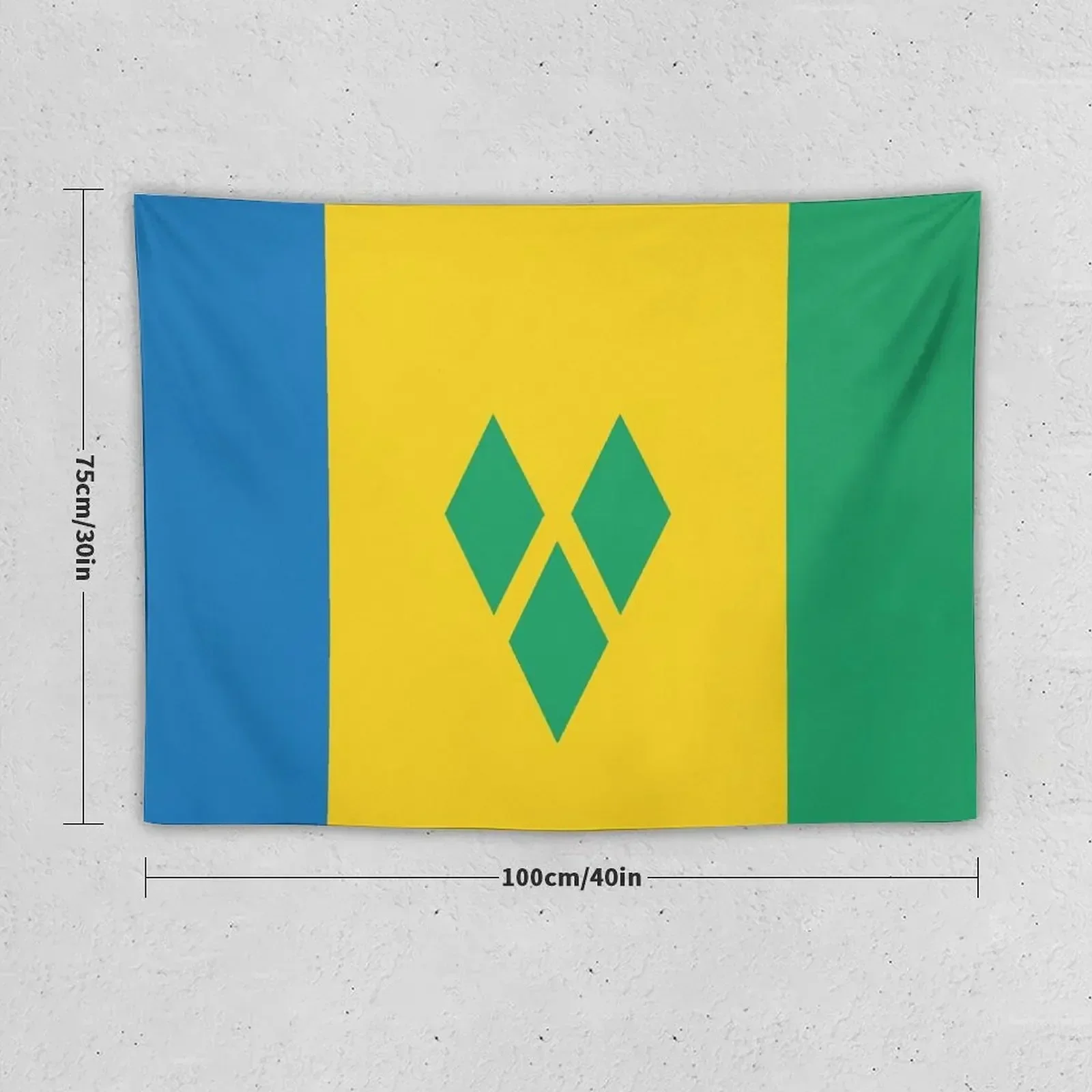 St. Vincent and The Grenadines National Flag Tapestry Decor For Bedroom Aesthetic Room Decor Korean Tapestry