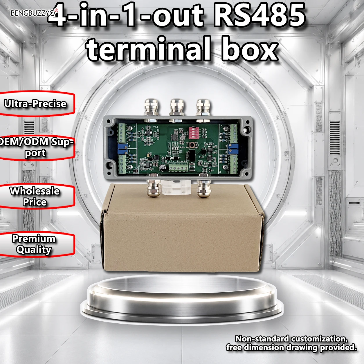 Industrial RS485 4-Way Weighing Module Digital Sensor Transmitter High Speed Calibration Scale Amplifier for DCS PLC