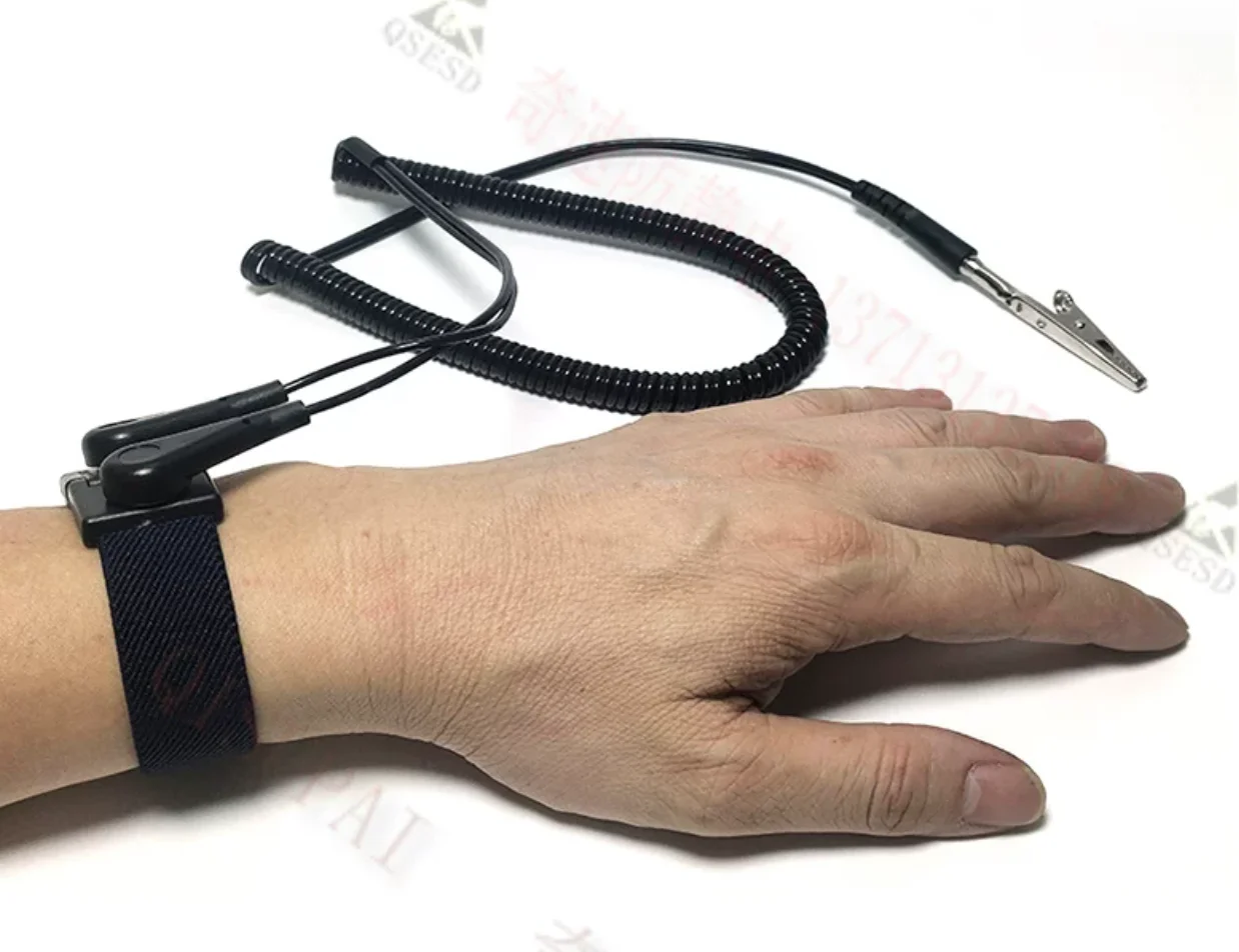 2M 2.5M 3M 4M 5M 6M 7M Straight lantern plug dual-circuit anti-static wrist strap Wired electrostatic wrist strap bracelet