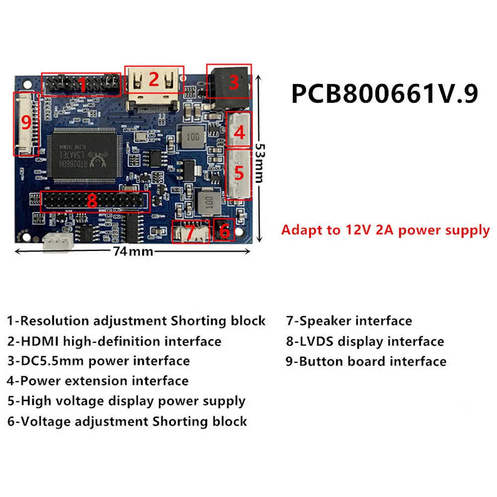 Imagem -06 - Polegada 1920*1080 Tela Lcd Driver Placa de Controle Hdmi-compatível Kit Monitor Faça Você Mesmo para Raspberry Banana Laranja pi pc 15.6