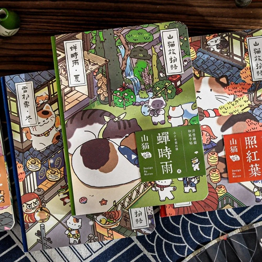 Kawaii القط تحت عنوان جيب دفتر الكرتون التوضيح ملاحظة أخذ مخطط النمط الياباني المحمولة المفكرة اللوازم المدرسية