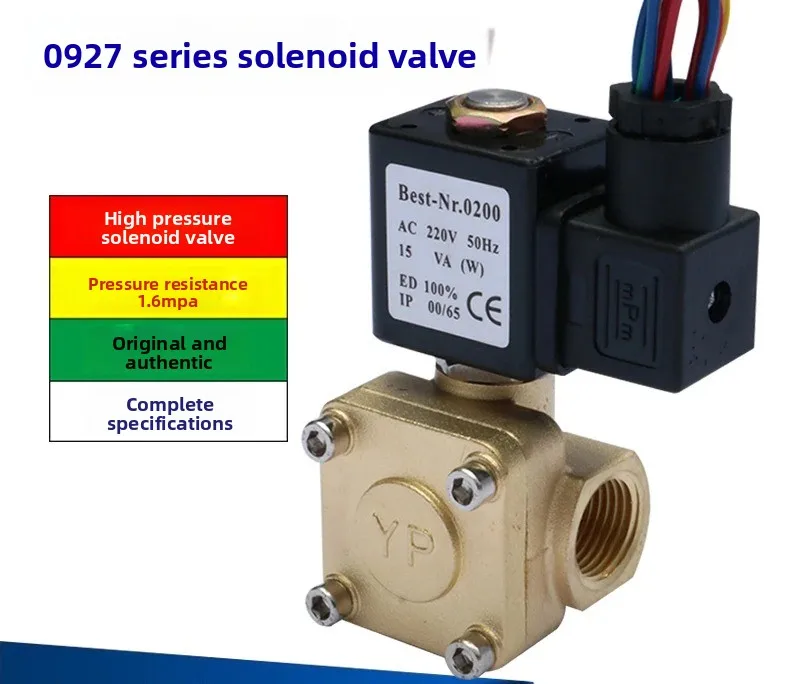 

0927200 Двухпозиционная двуходовая диафрагма 4-точечный нормально закрытый водяной клапан Воздушный компрессор Воздушный клапан AC220VDC24V