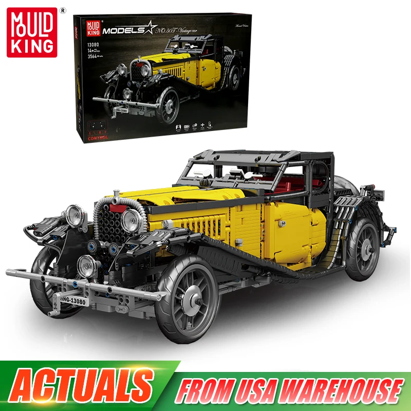 

Mold King 13080, технические игрушки для автомобилей, MOC-25153, 50 т, винтажный автомобильный строительный блок, сборка автомобиля, кирпичная модель, детский рождественский подарок