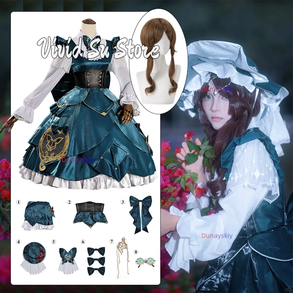 

Identity Ⅴ Gardener‌ Cosplay косплей Emma Woods Uniform Women Sweet Princess Puff Sleeve Y2k Lolita Dress Halloween Party