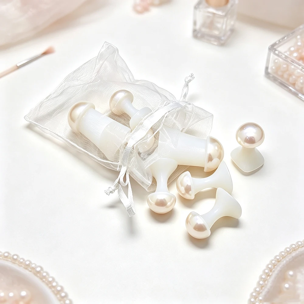 6Bags Pearl Silicone Toe Separators Reusable Toe Divider Pedicure Nail Art Tools For Foot Nail Polish Painting Manicure Products