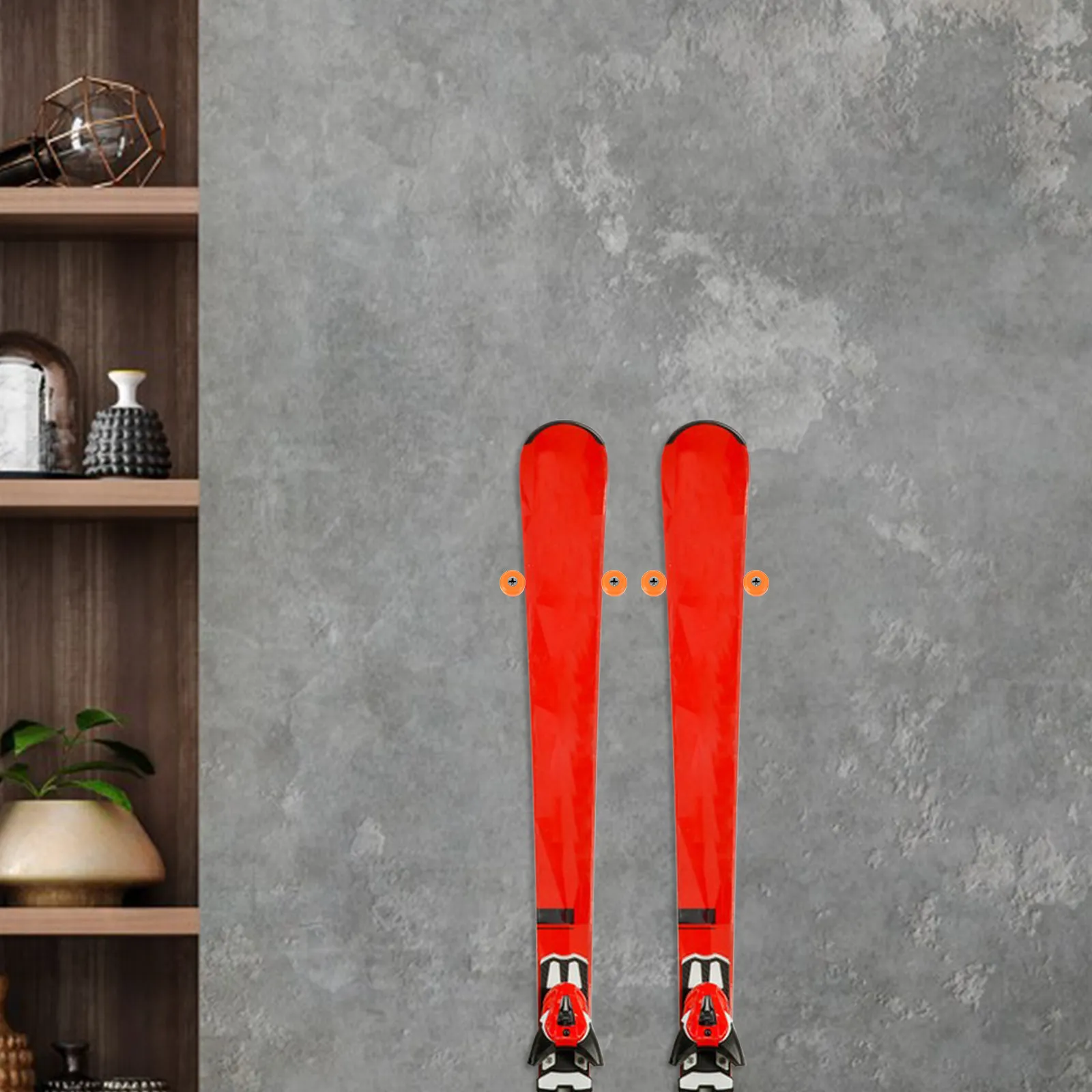 

Комплект из 2 настенных кронштейнов для сноубордов: вертикальные, экономящие место, резиновые держатели для лыж, стильные, яркие цвета