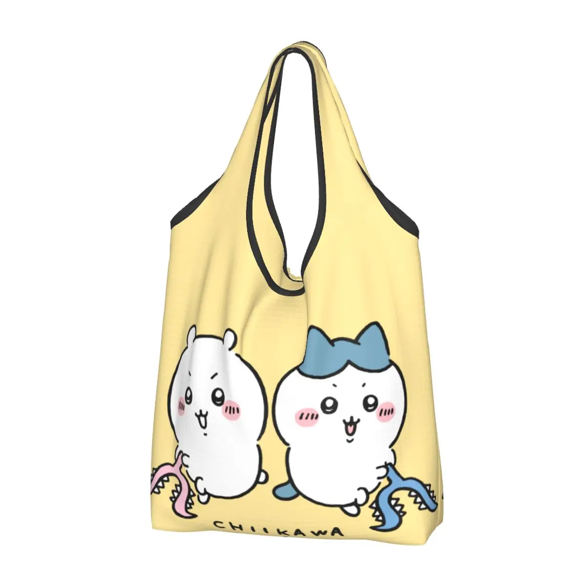 Custom Cute Cartoon Chiikawa Anime Shopping Bag Women Portable Large Capacity Grocery Popular Manga Tote Shopper Bags Handbags