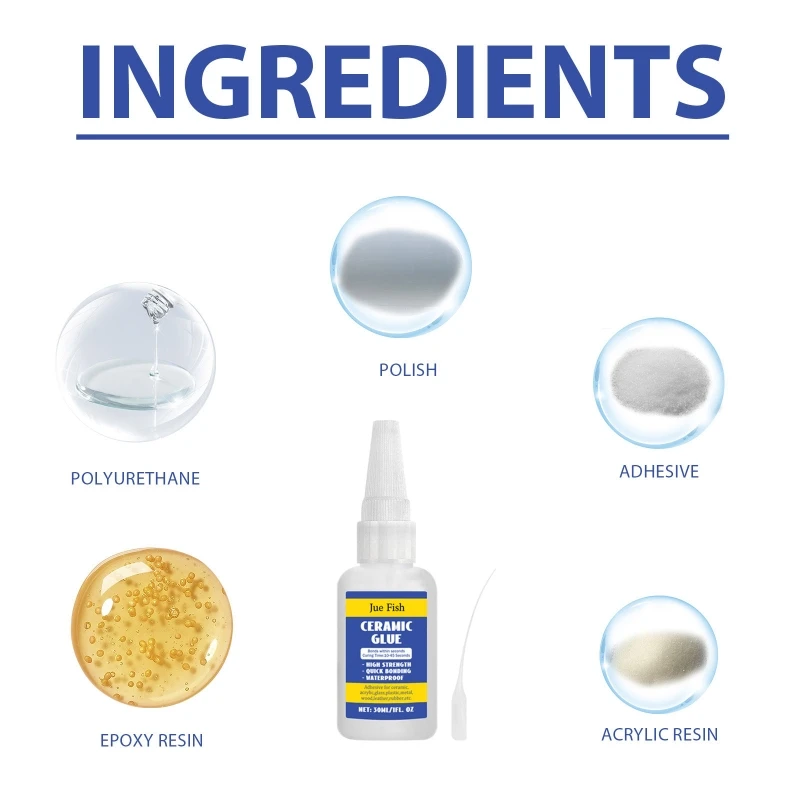 30 مللي أصماغ سيراميك متعددة الوظائف أصماغ سيراميك قوية أصماغ سيراميك فورية لاصق سيراميك للأطباق والبلاط الحرفي