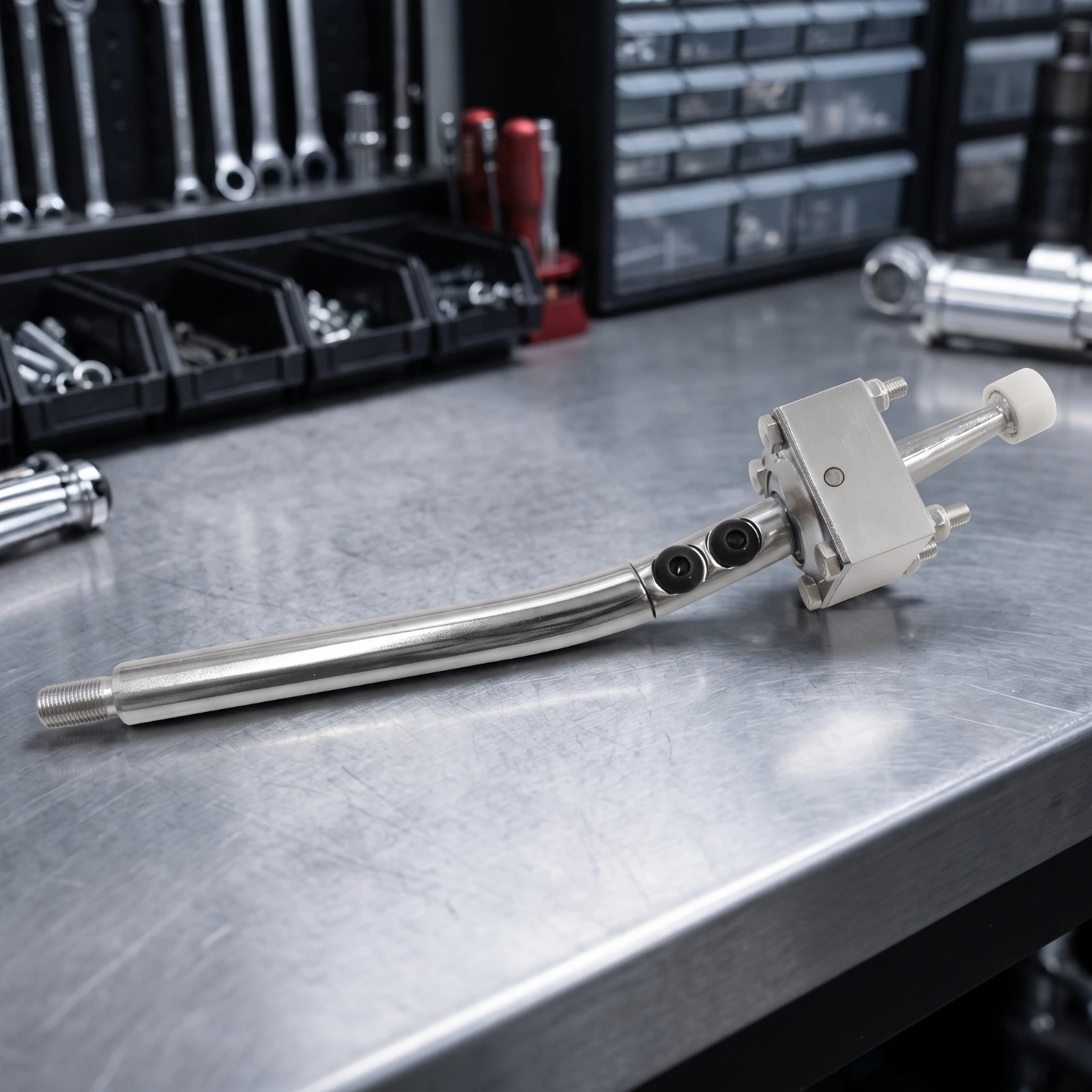 Short Throw Shifter Polished Short Shifter with Knob Stem Change Lever Sturdy for Drivers, Track Days