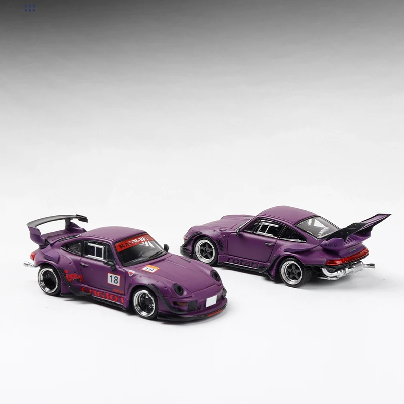 

Масштаб 1:64 911 993 RWB, модифицированный широкий корпус, имитация высокого хвоста, модель автомобиля из сплава, статический Dsiplay, Коллекционная игрушка, подарок, сувенир