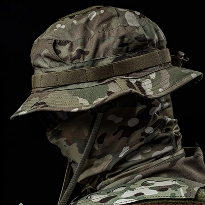 Emersognear قصيرة حافة الصيف Boonie قبعة التمويه تنفس دلو القبعات الصيد الصيد الرياضة الشمس واقية بنما قبعة النيبالية