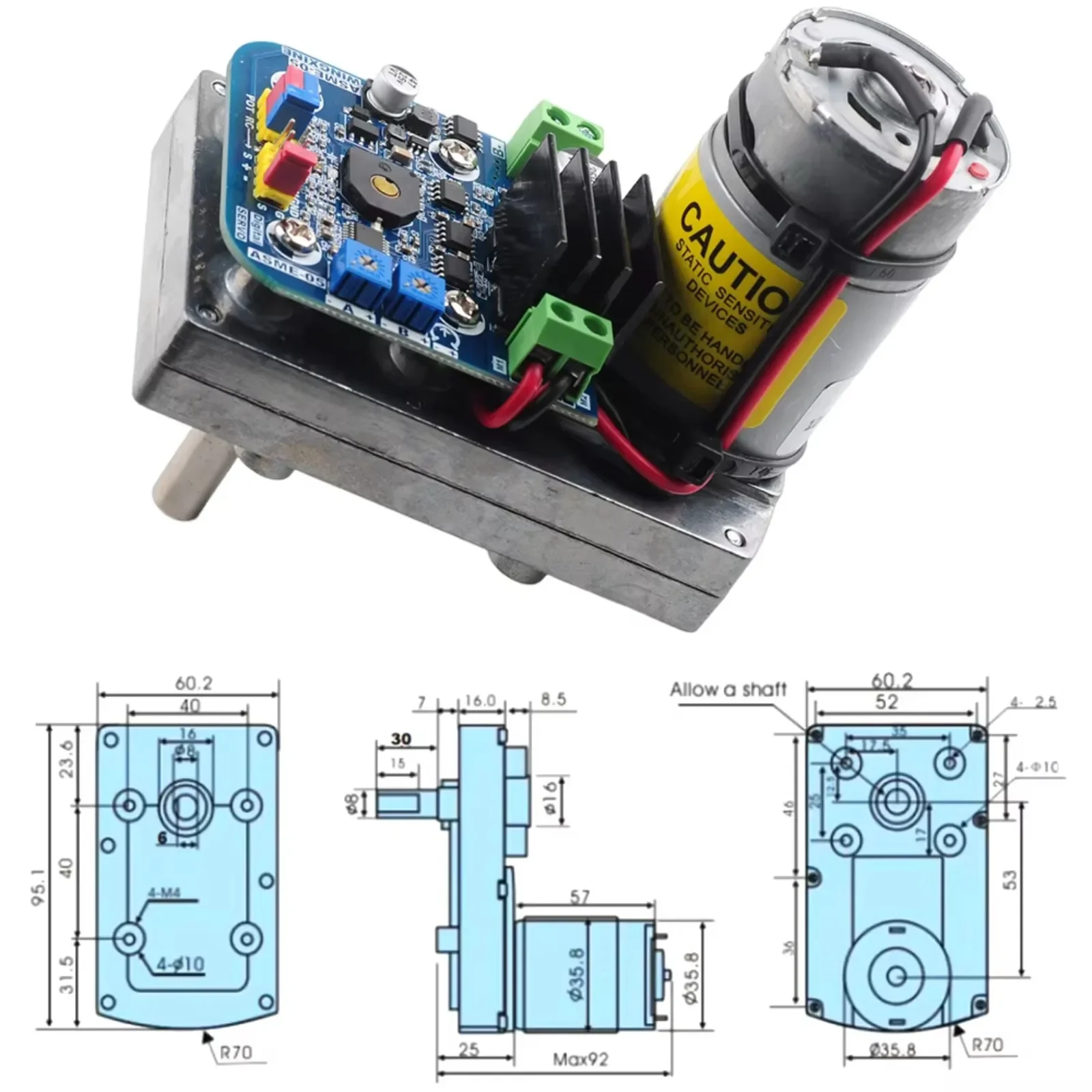 ASMC-05B Servomotore RC a coppia elevata da 180 kg (aggiornato da ASMC-04B) per auto/drone/barca con piastra braccio in acciaio