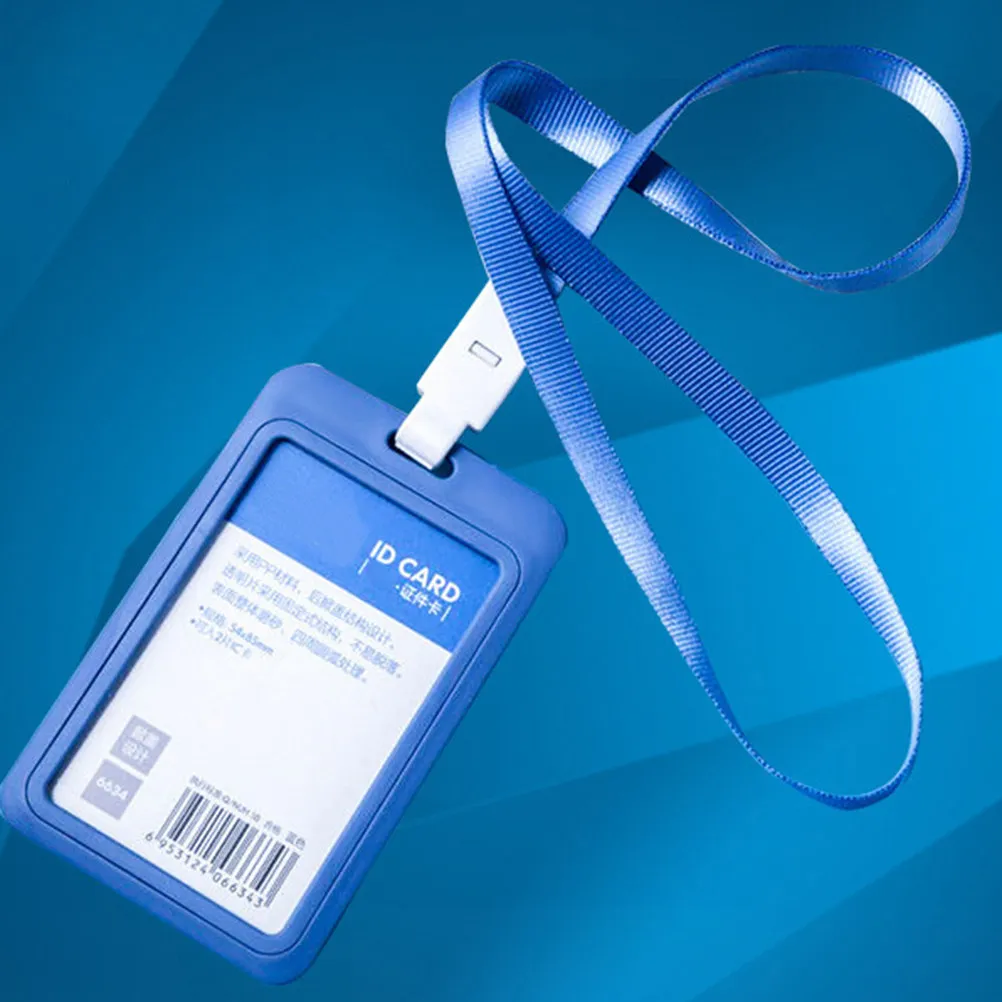 

Набор из 3-х прочных чехлов для бейджей и пропусков, цвет пыльно-голубой, для сотрудников, органайзер для проездных и карт, кошелек