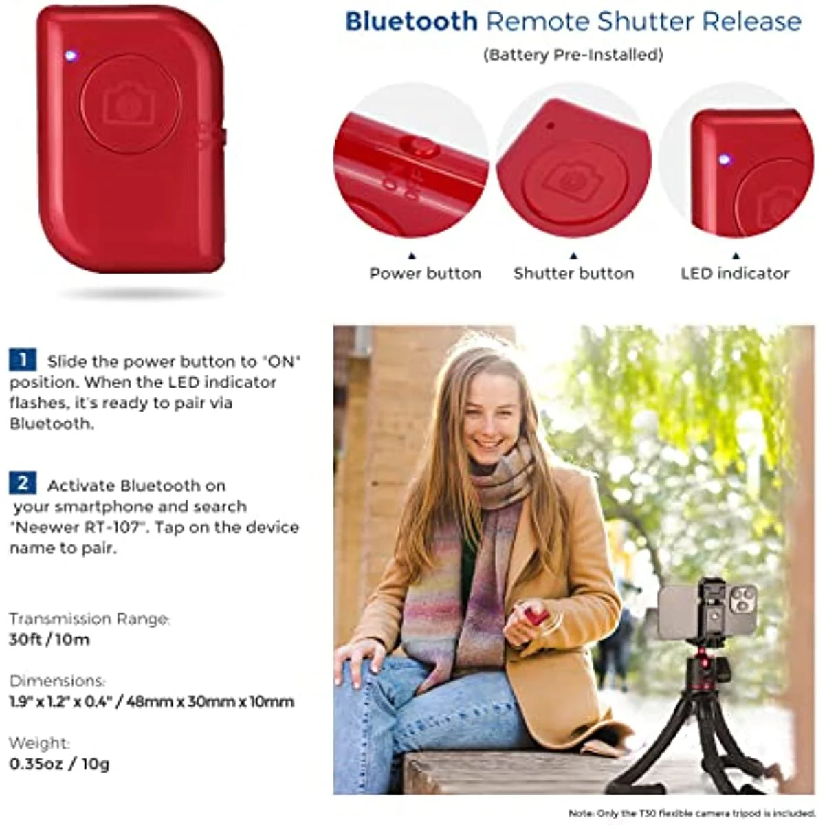 Получите идеальный Гибкий штатив-Осьминог для смартфонов, камер и GoPro-В комплект входят шаровая Головка и мини-зажим для телефона