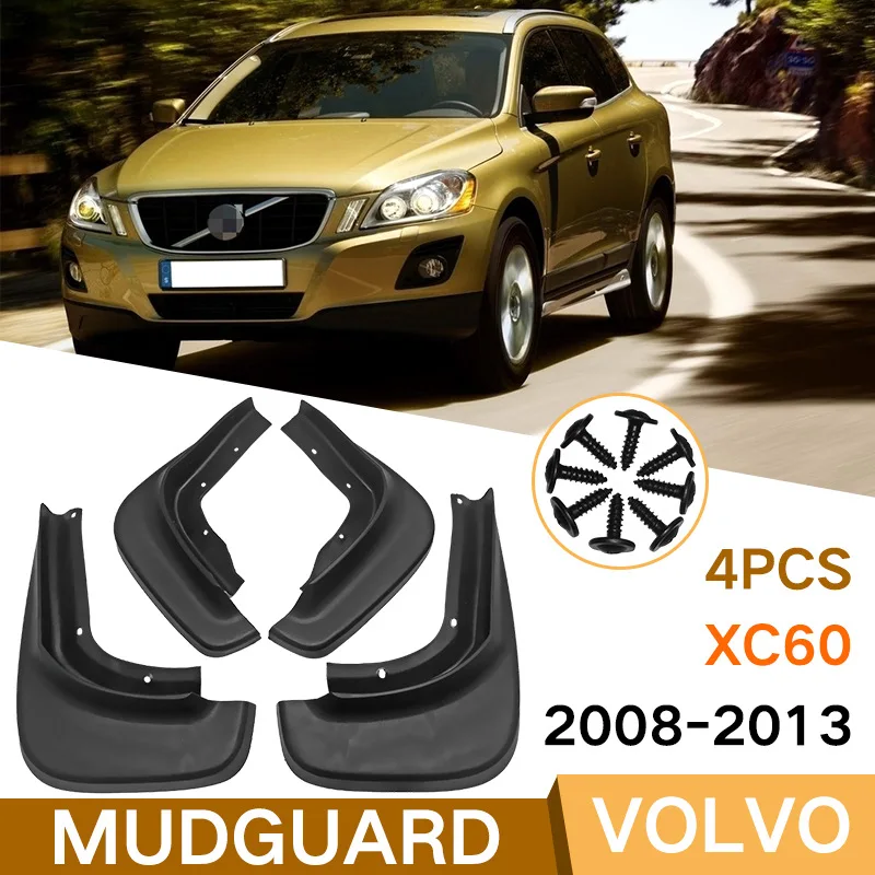 

For Volvo XC60 2008-2013 black car mudguard Reduce dust Resist tire dirt car accessories tools