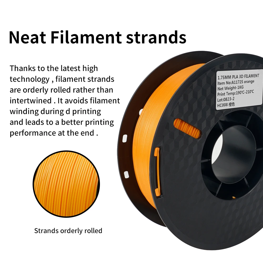 Imagem -04 - Multicolor 3d Printer Materiais para Impressora 3d Fdm Pla Petg Tpu Filamento Abs Precisão Dimensional Mais 0.03 mm 10kg 1.75 mm