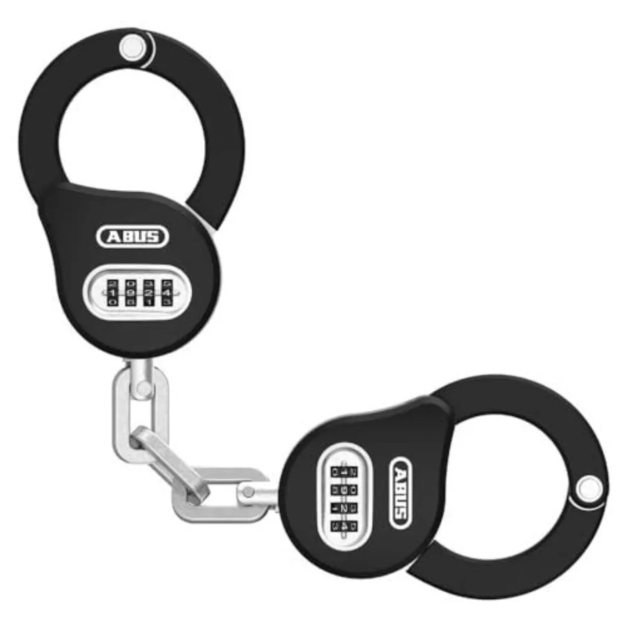 

Chain Claw 10 Handcuff Lock for Securing Bicycle EScooter and Scooter 47 cm Long with Number Code Black Ideal for Urban Commuti