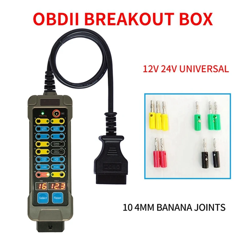 Auto Car Break Out Box OBDII Obd Breakout Box Car Protocol Detector Car Obd2 Interface Car Monitor With Pin Out Box