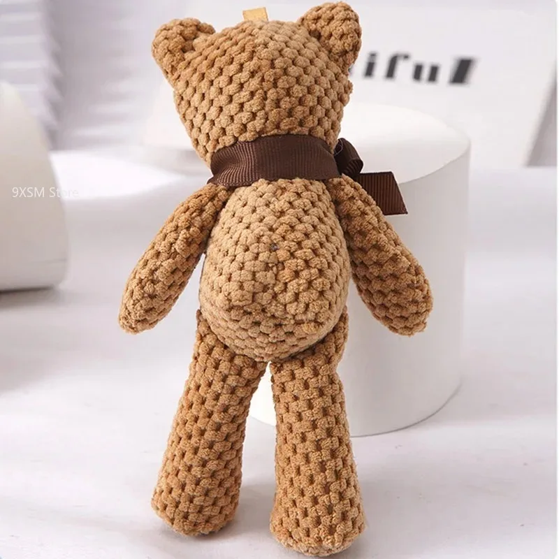 16cm Bear Stuffed Plush Toys Baby Cute Dress Key pendant Pendant Dolls Gifts Birthday Wedding Party Decor