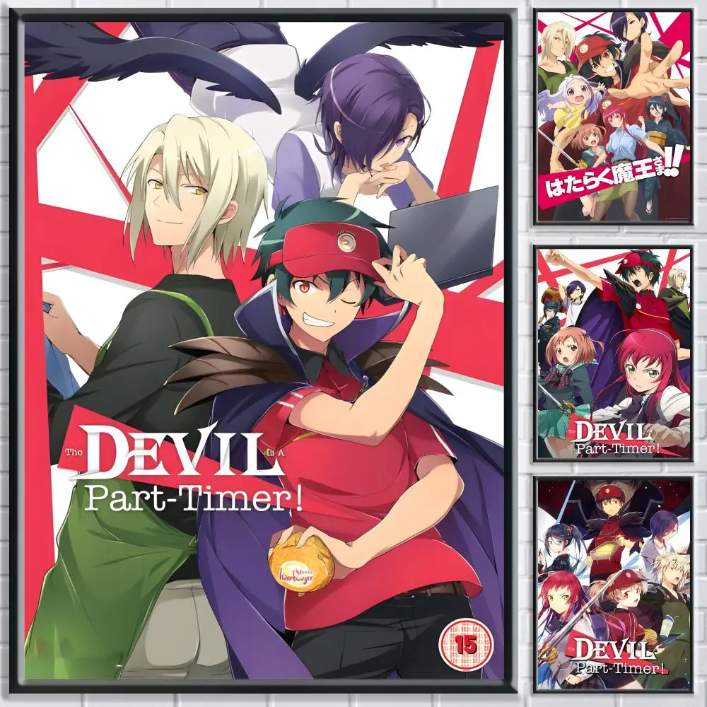 Anime T-The Devil Is a Part-Timer! Poster HD Self Adhesive Waterproof Wall Art Ideal for Home Office Dorm Bedroom Great Gift