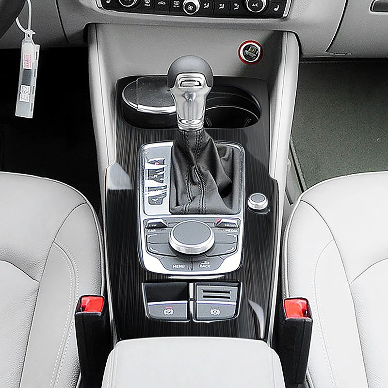 

Центральный подлокотник переключения передач из нержавеющей стали, рамка для воды, наклейка на панель, наклейка для Audi A3 8V 2014-2016, аксессуары для интерьера с левым рулем