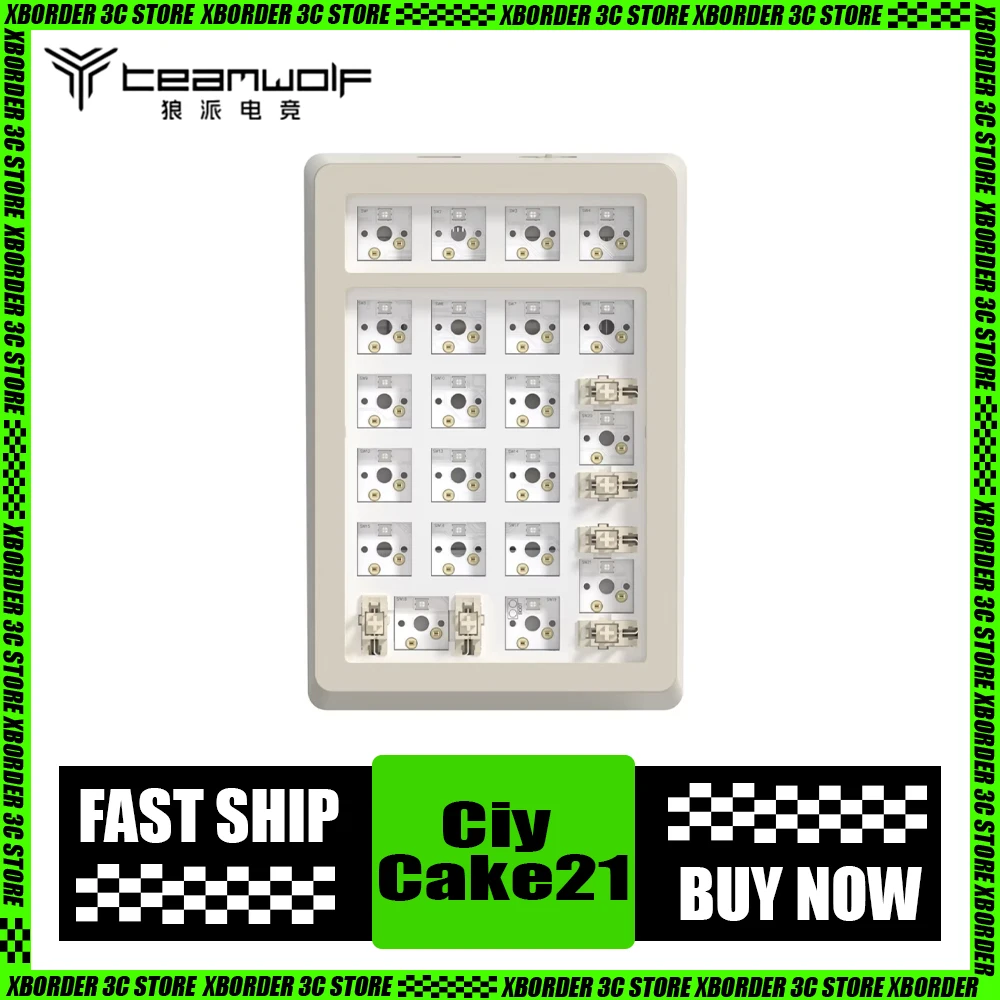 

Teamwolf Ciy Cake21 Mini Mechanical Keyboard Three Mode Customize Numpad Wireless Gaming Keyboard Hot Swap Office Pc Gamer Gifts