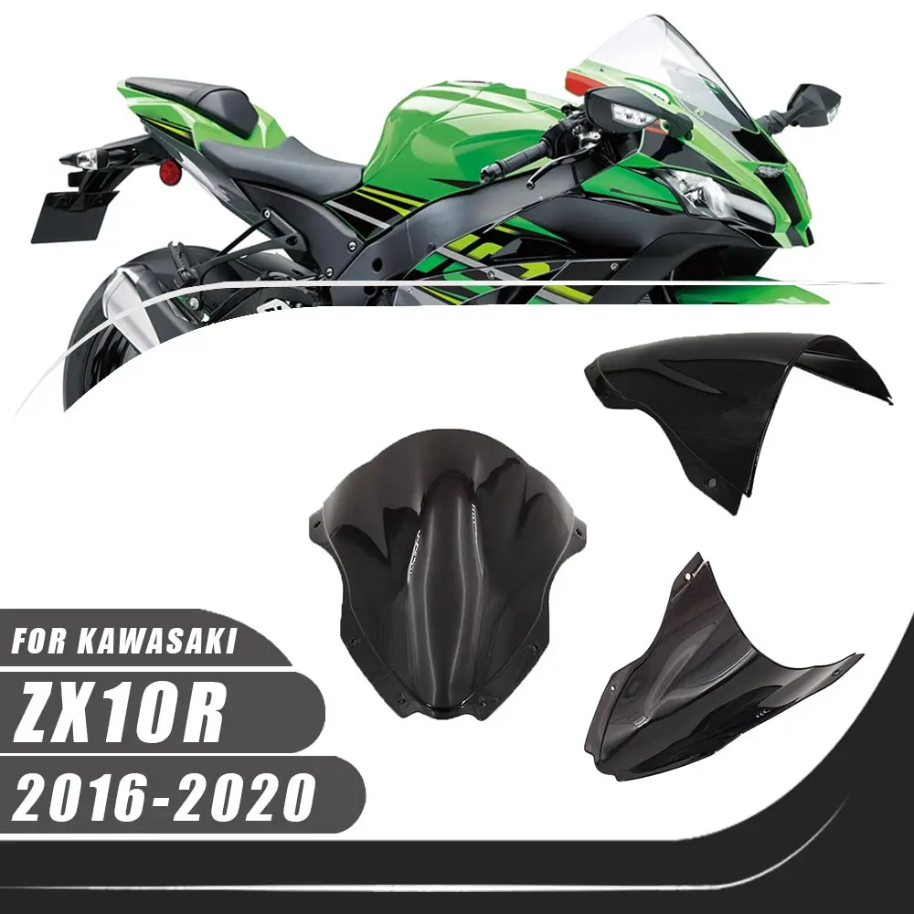 

For Kawasaki Ninja ZX10R 2016-2020 ZX-10R 2019 2018 2017 Motorcycle ABS Windshield Windscreen Wind Deflectors